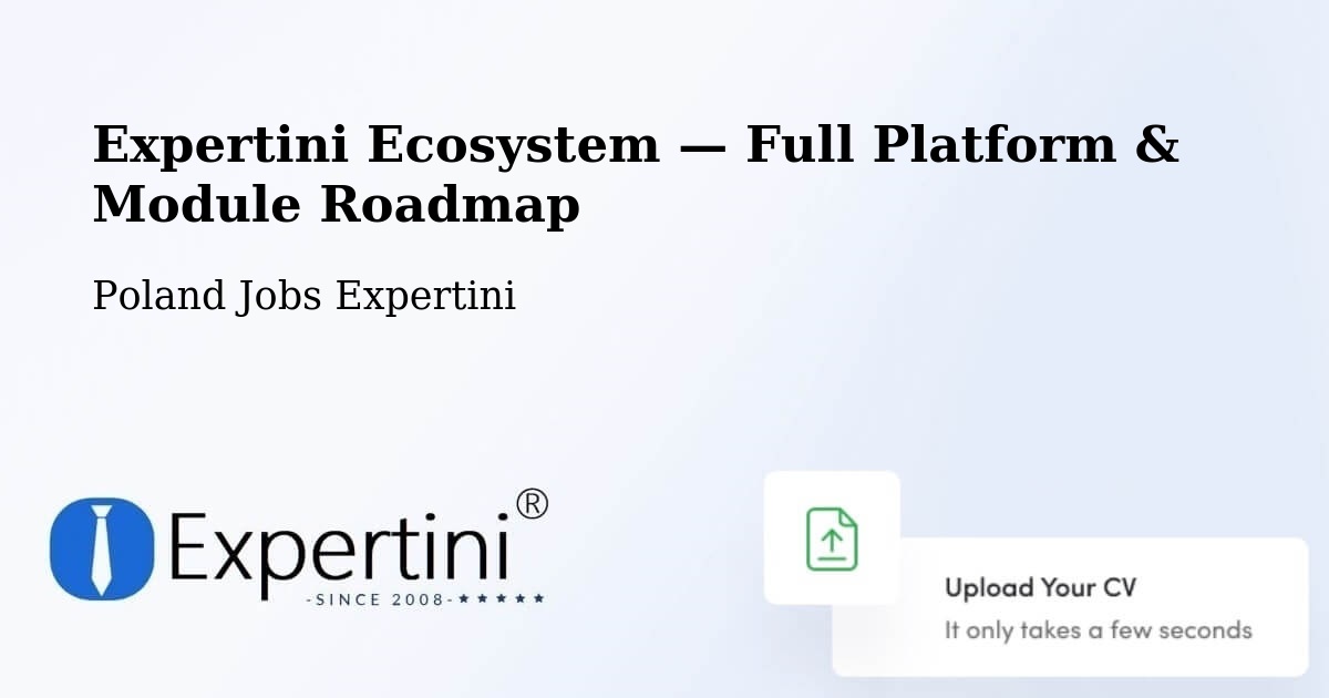Expertini Ecosystem — Full Platform & Module Roadmap – Ułęż